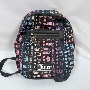 Juicy Couture Backpack Multicolor Black Crown Heart Star Y2K Mini Bag